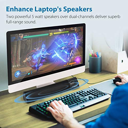 Avantree [Actualizado] Altavoz 10W Aptx Baja Latencia Bluetooth 4.1 Barra de Sonido inalámbrica para portátil, iPad，Mac, Tablets, TV, Superbajos & Efectos de Sonido 3D - Torpedo Plus