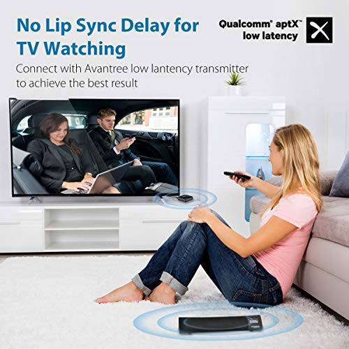 Avantree [Actualizado] Altavoz 10W Aptx Baja Latencia Bluetooth 4.1 Barra de Sonido inalámbrica para portátil, iPad，Mac, Tablets, TV, Superbajos & Efectos de Sonido 3D - Torpedo Plus