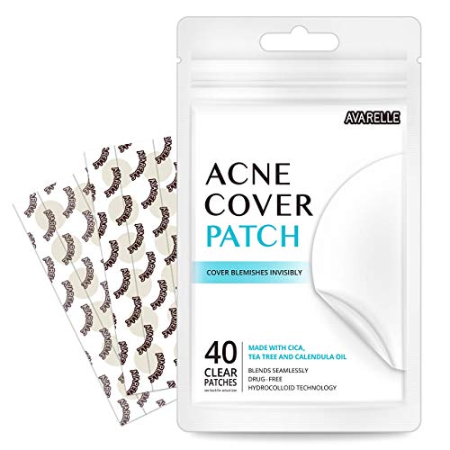 Avarelle cubierta Acne parche hidrocoloide, árbol de té y aceite de caléndula (Variety Pack / 40 parches)