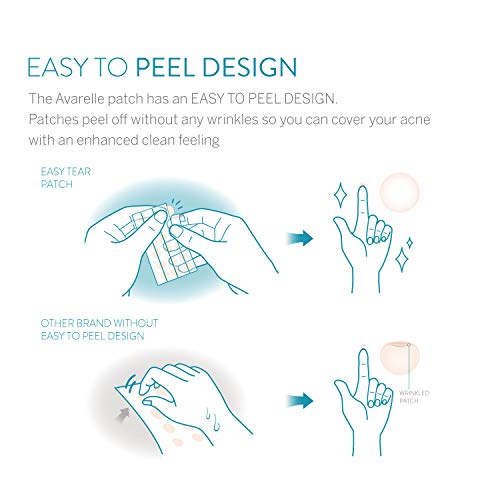 Avarelle cubierta Acne parche hidrocoloide, árbol de té y aceite de caléndula (Variety Pack / 40 parches)