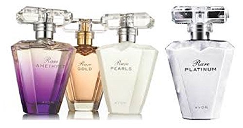 Avon - Rare - Colección de perfumes , Rare Gold, Rare Pearls, Rare Amethyst y Rare Platinum, 50 ml, Eau de Parfums