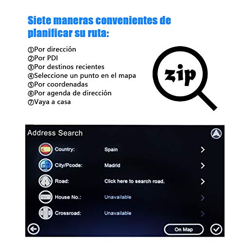AWESAFE Navegador GPS para Coches con cámara Trasera de 7 Pulgadas con Bluetooth, con Mapas Últimos y Actualizaciones de por Vida