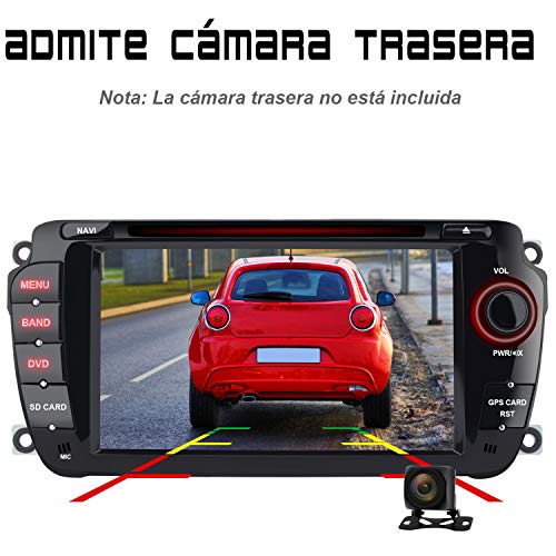 AWESAFE Radio Coche 7 Pulgadas con Pantalla Táctil 2 DIN para VW Seat Ibiza 2009–2013, Autoradio con Bluetooth/GPS/FM/RDS/CD DVD/USB/SD, Apoyo Mandos Volante, Mirrorlink y Aparcacimiento