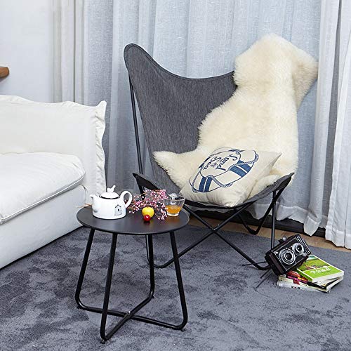 Axdwfd Tumbona Silla de salón, Silla Plegable Silla de Mariposa Hogar Sofá Perezoso Silla Feliz Balcón Casa Siesta Silla 61x61x101cm