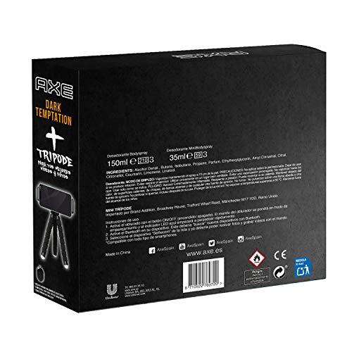 AXE Pack Dark Temptation Tripode - 2 x 150 ml y Mini 35 ml y Tripode 460 g