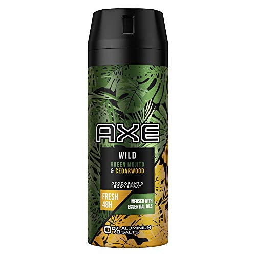 Axe Wild - Fragancia de larga duración Green Mojito y Cedarwood sin sales de aluminio, 1 unidad