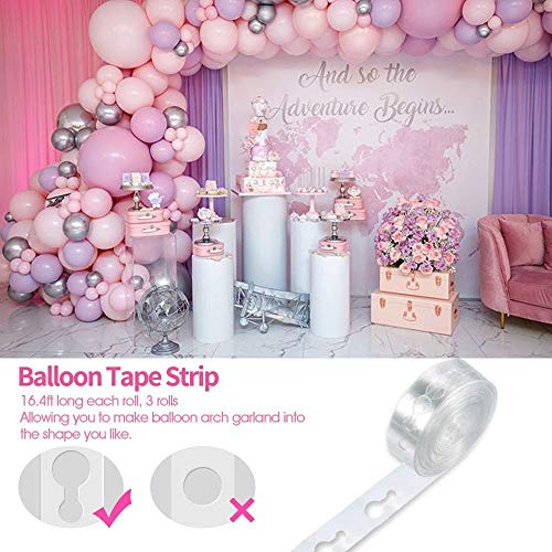 AYUQI Decoración de Fiesta de Cumpleaños para Niñas, Globos de látex de color Rosa Púrpura Plateado con Pancarta de Feliz Cumpleaños, estrella, adorno de torta para Mujeres baby shower Cumpleaños
