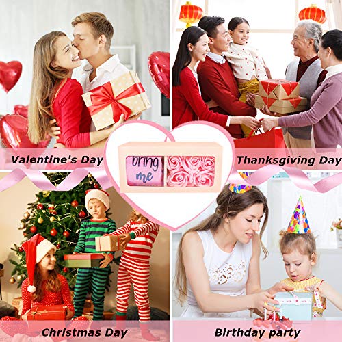 AYUQI Flor Artificial,Regalos para Mujer, Flor de Rosa de Jabón Hecha a Mano y Calcetines de Vino,Regalo para Esposa,Novia, Madre en su Cumpleaños, día de la Madre, día de San Valentín, Aniversario