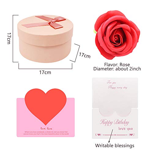 AYUQI Regalos para Mujer,Jabón Flor De Rosa y Vela Aromática, Madre, Maestra,Hermana en el día de la Madre, día de San Valentín, Aniversario, Cumpleaños