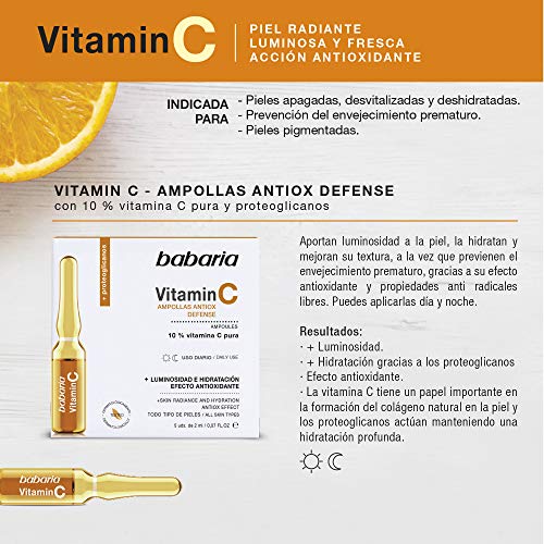 Babaria Ampollas Faciales Antiox Defense Vitamica C 5 uds 2 ml