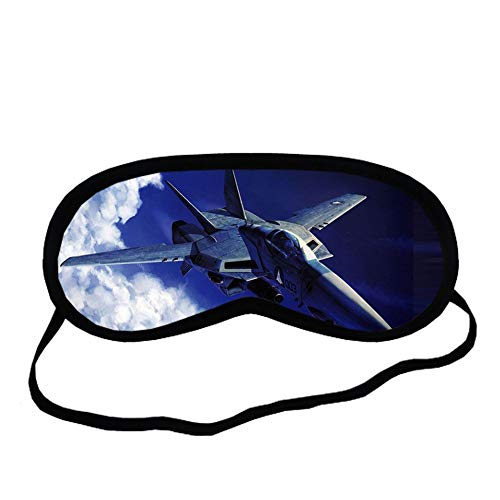Babu Building Algodón Hombres Abstracto Imprimir Con War Plane Usar Como Sleeping Mask Choose Design 2-1