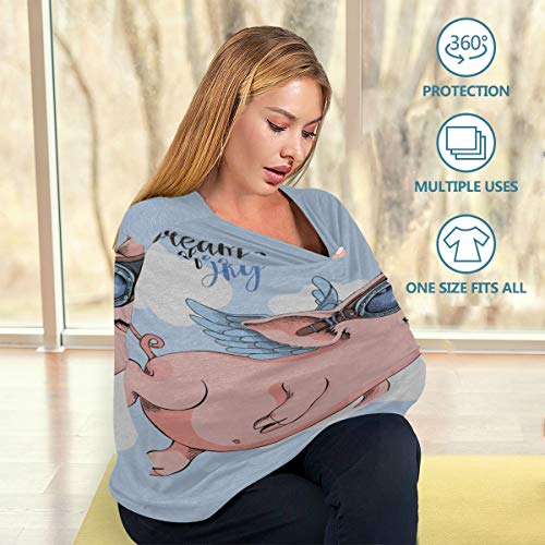 Baby Boy Car Seat Cover Cartoon Pink Pig Wear Gafas Personalizadas Baby Baby Asiento Fundas Carseat Nursing Cover Stretchy Baby Shopping Cart Cover Girl Protege a bebés y madres lactantes Baby Sh