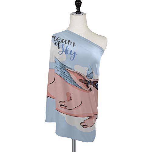 Baby Boy Car Seat Cover Cartoon Pink Pig Wear Gafas Personalizadas Baby Baby Asiento Fundas Carseat Nursing Cover Stretchy Baby Shopping Cart Cover Girl Protege a bebés y madres lactantes Baby Sh