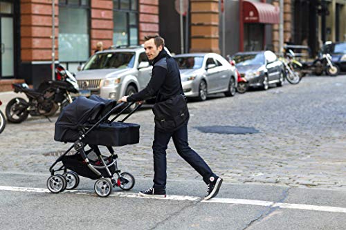 Baby Jogger City Mini Gemelar - Silla de paseo, color negro/gris