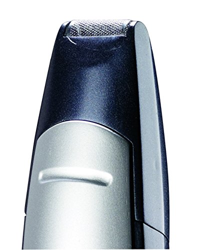 BaByliss E837E Cortapelos para cara, cabello y cuerpo, con cuchillas profesionales W-tech y 10 accesorios, color negro y gris