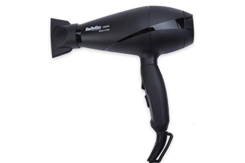 BaByliss Le Pro Light 6604E - Secador de pelo 2000 W, motor profesional AC, 2 velocidades, 3 temperaturas, más ligero, concentrador de 6 mm