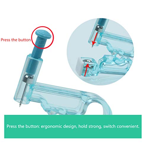 Babysbreath Perforación de oreja desechable con 2 espárragos de acero inoxidable Herramienta de perforación de seguridad Asepsis