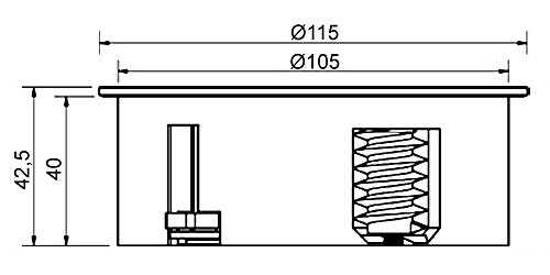 Bachmann 931.250 Twist Unidad de Toma de Corriente, 2X enchufes con Puesta a Tierra, Blanco Mate
