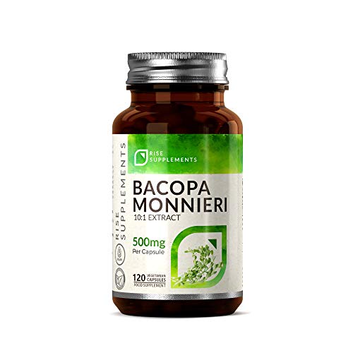 Bacopa Monnieri Cápsulas - 500 mg | Para Ayudar en el Aprendizaje y la Memoria | 120 Cápsulas Vegetarianas | SUMINISTRO DE HASTA 3 MESES