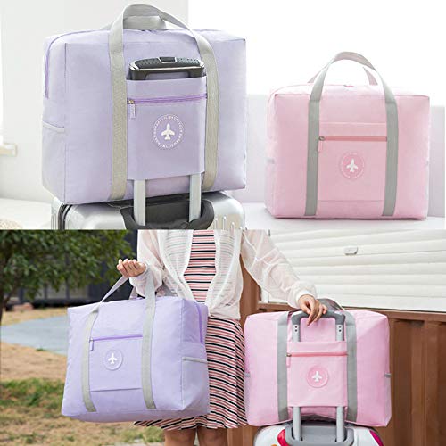 BAGZY Bolso de Viaje Bolsa Deportiva Mano Maleta de Viaje Grande Bolsa de Hombro de Gimnasio Weekend Cabina de Equipaje Bolso Holdall Bolsa Fines de Semana Equipaje Camping 30L Rosado