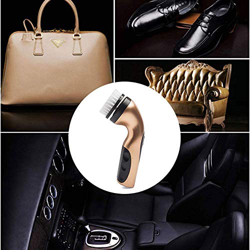 Baibao Pulidor de Zapatos portátil, máquina pulidora eléctrica Limpiador del Polvo/Pulido/Eliminar la Piel Muerta de los pies-Recargable, 6 Cabezas de Cepillo portátil (Color: Rojo)