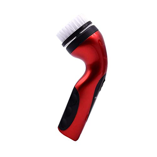 Baibao Pulidor de Zapatos portátil, máquina pulidora eléctrica Limpiador del Polvo/Pulido/Eliminar la Piel Muerta de los pies-Recargable, 6 Cabezas de Cepillo portátil (Color: Rojo)