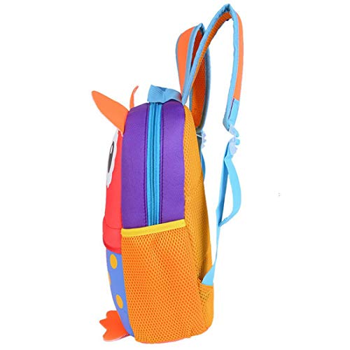 BAIGIO Mochila Infantil Kindergarten,Pequeñas Mochilas Bolsas Escolares de Dibujos Animados Animales para Niñas Primaria Linda Bolso Bebe Guarderia Preescolar para 2-7 Años (Búho, 21 * 8 * 26cm)