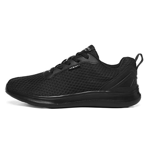 BaiMoJia Zapatillas Deportivas Hombre Zapatos Running Bambas Deporte Ligeras Verano Casual Todo Negro 43 EU