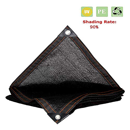 BAIXL Toldo Vela Rectangular Negra, 85% Sombra UV,8 Pines,for Jardín Invernadero Transpirable,Patio,Red para Césped,Terraza,Estanque,Planta,Tela Malla Plegable,4x5m(13x16ft)