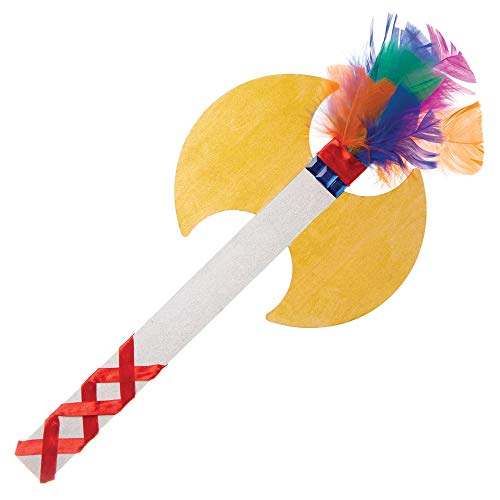 Baker Ross- Hachas de madera (Pack de 4) - Accesorios perfectos para que los niños las decoren y las usen con sus disfraces