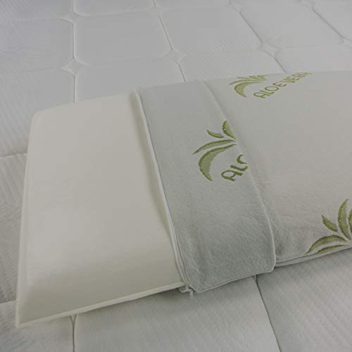 Baldiflex Pack 2 Almohadas Espuma viscoelástica con Funda Aloe Vera Extraíble y Lavable, Modelo Jabon 70x40