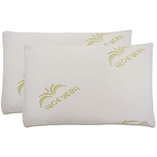 Baldiflex Pack 2 Almohadas Espuma viscoelástica con Funda Aloe Vera Extraíble y Lavable, Modelo Jabon 70x40