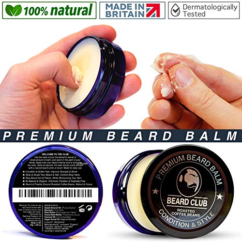 Bálsamo Barba Premium | Roasted Coffee Beans | Los Mejores Barba de Loción Suavizante| Naturales y Orgánicos | Excelente Para el Cuidado del Cabello y el Crecimiento