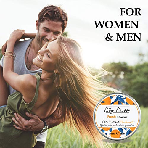 Bálsamo desodorante Fresco natural | Naranja dulce| Hombre & mujer| 100% libre de crueldad animal | Libre de aluminio, parabenos & plásticos | Hecho en UE - 60ml