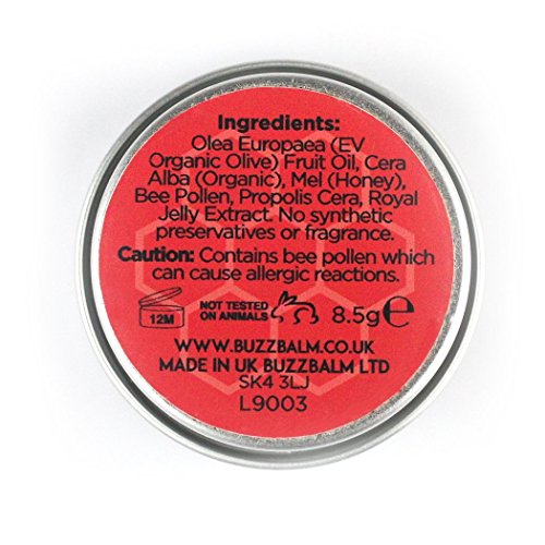 Bálsamo labial para labios con capucha, diseño de bálsamo de labios de Buzzbalm, es un tratamiento de labios secos para labios agrietados