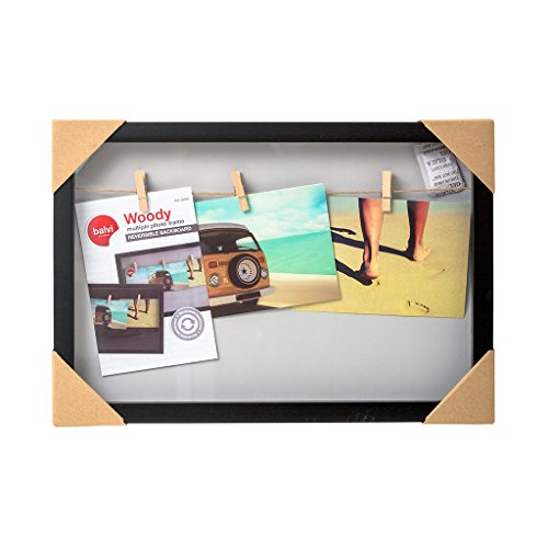 Balvi - Marco múltiple Woody x3 Negro