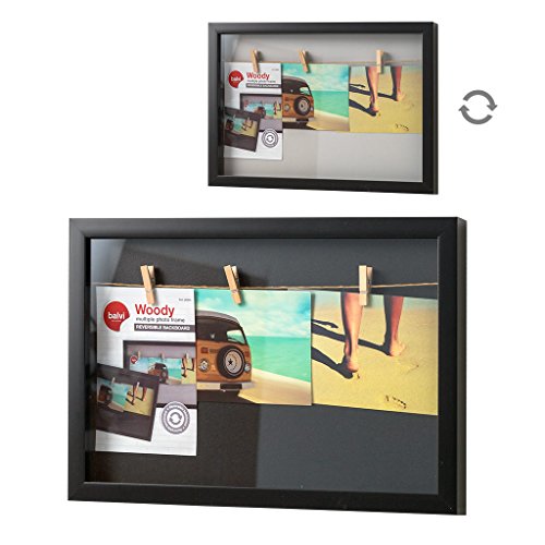 Balvi - Marco múltiple Woody x3 Negro