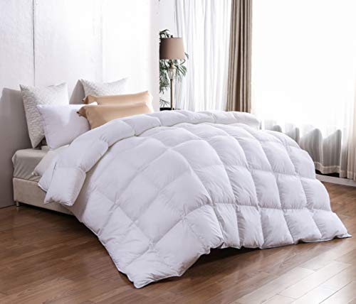 Bamboo Organic Cotton 100% Duvet Super King Quilt 13.5 Tog Deluxe Soft Natural Hypoallergenic, Best Hotel Quality, Super Soft, Warm and Cosy, Anti Allergy, Computer Quilted Self piping