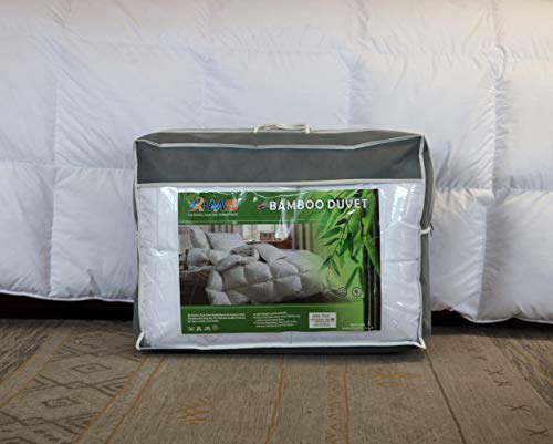 Bamboo Organic Cotton 100% Duvet Super King Quilt 13.5 Tog Deluxe Soft Natural Hypoallergenic, Best Hotel Quality, Super Soft, Warm and Cosy, Anti Allergy, Computer Quilted Self piping