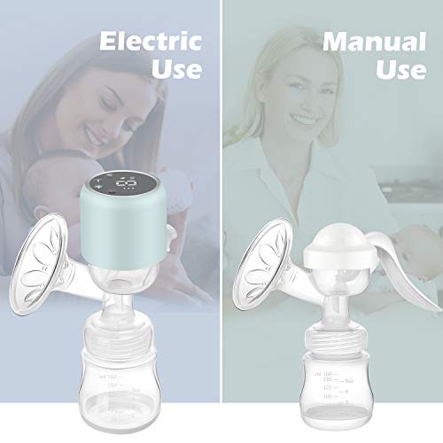 Bammax Sacaleches Electricos o Manual, Colector de Leche Materna, Extractor de Leche Materna Electrico Portátil, 2 Modos y 9 Niveles Ajustables, Super Silencioso, Recargable USB