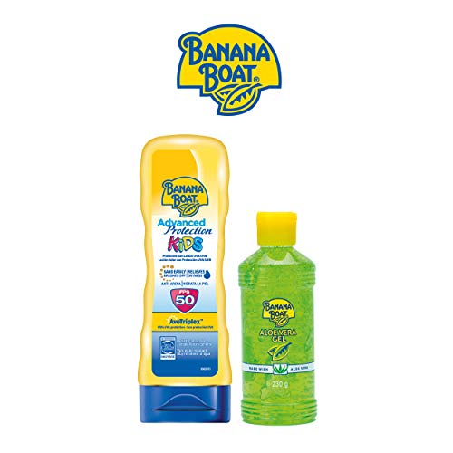 Banana Boat KIDS Pack Familiar - Kit de Crema Solar Niños SPF 50 + Gel After Sun Aloe Vera