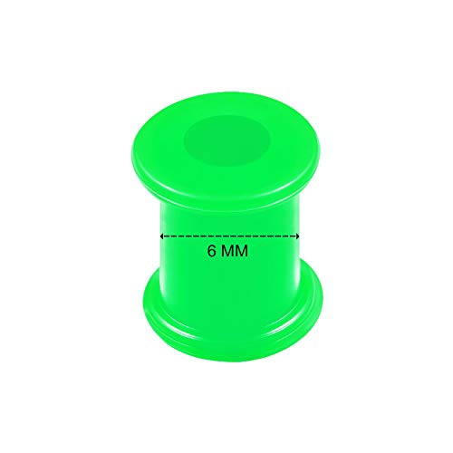 BanaVega 2 unidades de sillín verde doble acampanado de silicona para oreja, túnel de oreja, pendientes de lóbulo, joyería a elegir tamaños