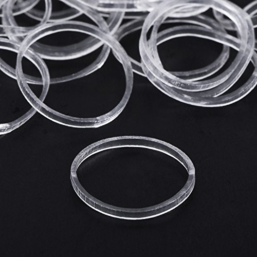 Banda de Goma de Pelo Banda de Trenzado Transparente, 1000 Piezas