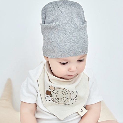 Bandanas bebe baberos para niños y niñas de 4 pack-100% algodón, suave y absorbente, hipoalergenico y bordado bebe unisex bebe denticion baberos Baba baberos
