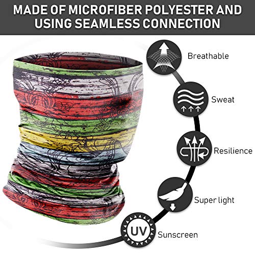 Bandanas Multifuncionales Elásticas, Multifunción Estirable Cuello, Bufanda Pañuelo Multifuncional, Cuello Tubo Bufanda Mascarilla, Multifunción Pañuelos para Yoga,Senderismo,Montar,Moto Ciclismo,etc.