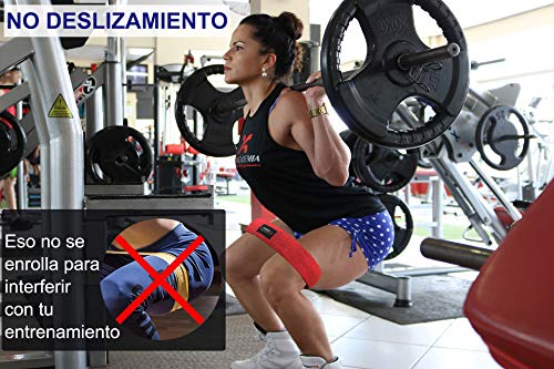 Bandas Elasticas Fitness Glúteos Bandas de Resistencia de la Cadera Bandas Antideslizantes de Ejercicios Piernas