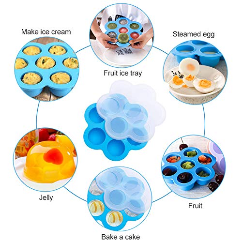 Bandeja de alimentos de silicona,Bandeja de alimentos para bebés,Congelar Silicona Bandeja Molde,Contenedor de almacenamiento para alimentos para bebés caseros, seguro y reutilizable
