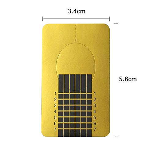 Bandeja de papel de Manicura, Moldes Guías Pegatinas Formas Para Manicura Uñas Tips Extenciones, Pegatinas Moldes Guías Uñas Dorados Auto Adhesiva Plantillas de Papel uñas, 400 Piezas, Oro