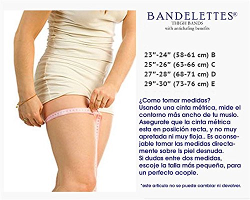 Bandelettes (bandas de encaje elástico para evitar el roce de los muslos) (A, Blanco)