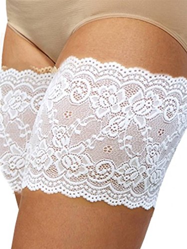 Bandelettes (bandas de encaje elástico para evitar el roce de los muslos) (A, Blanco)